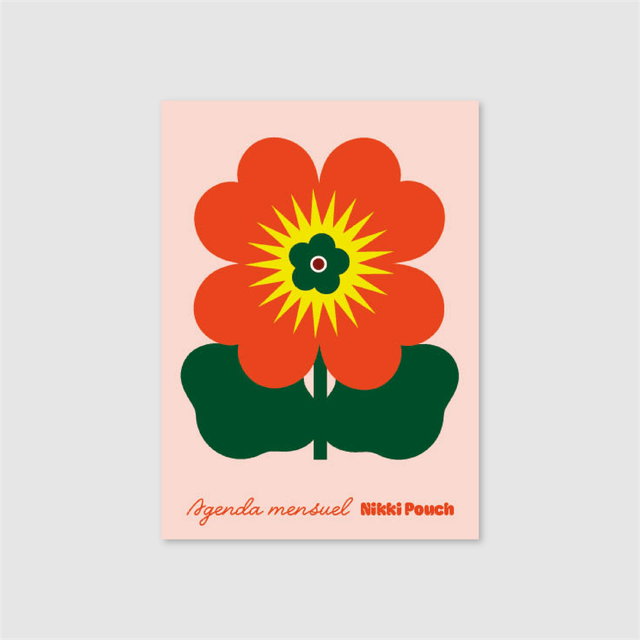 Agenda mensuel libre - Damier