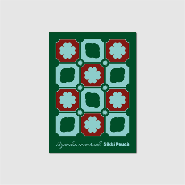 Agenda mensuel libre - Damier
