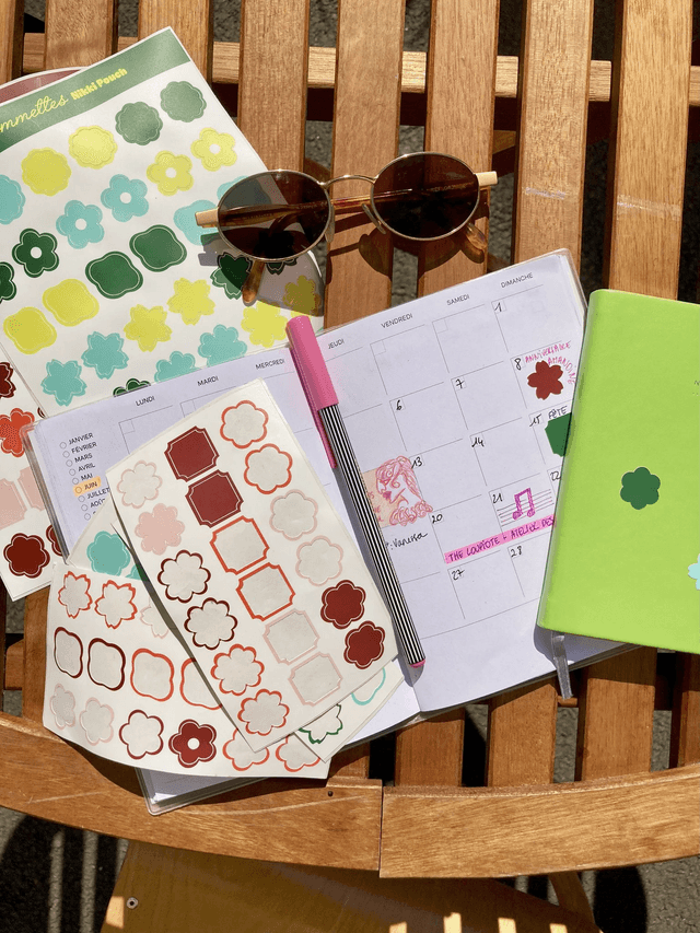Agenda mensuel libre - Fleur